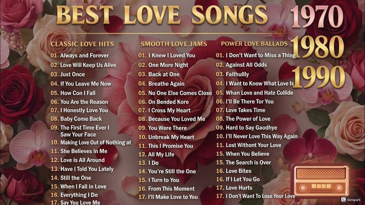 💖 BEST LOVE SONGS EVER 🎶🎶 GREATEST ROMANTIC CLASSIC HITS OF THE 70s, 80s & 90s | OLD LOVE SONGS