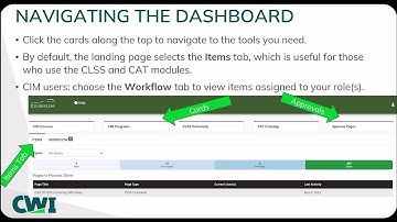 CIM Training - CourseLeaf Dashboard Overview