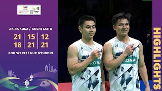 Piala Thomas 2024: Akira Koga & T.Saito 21-18, 15-21 , 12-21 G.Sze Fei & Nur Izzuddin | Suku Akhir