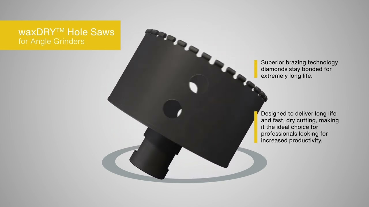 waxDRY™ Hole Saws for Angle Grinders