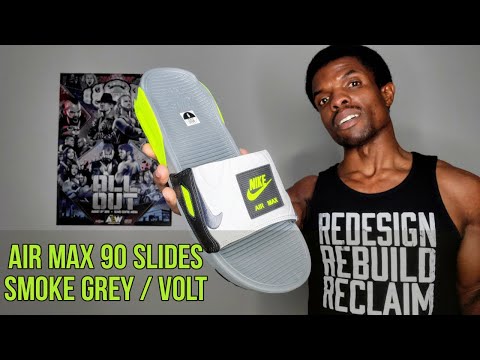 nike-air-max-90-slides-“smoke-grey-volt”-on-feet-review-(bq4635-001)