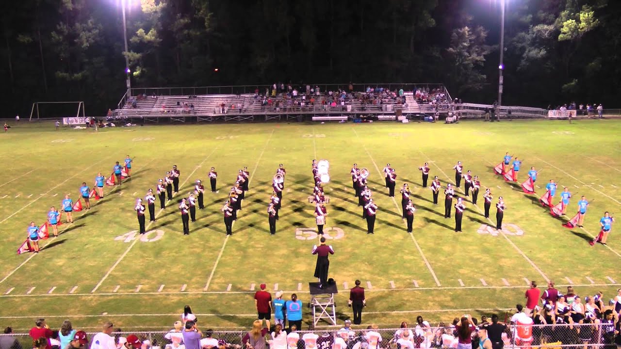 2013 08-30 Michael Jolly Drum Major for Spirit of Satsuma halftime show pt 1/2