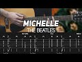The beatles  michelle guitar lesson with tab