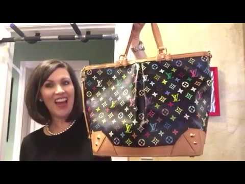 Louis Vuitton Black Multicolor Sharleen MM Tote at Jill's Consignment