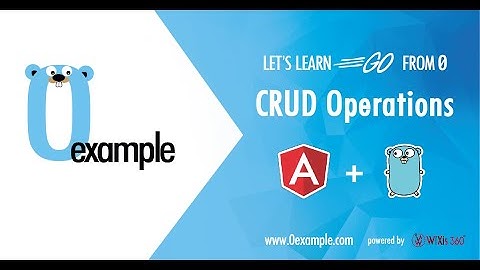 Simple CRUD in Golang + Angular