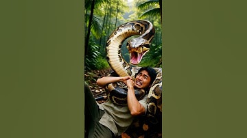 अजगर सांप ने आदमी को दबोच लिया 😨 | Dangerous Python Attack | Real Video | Snake vs Human 🐍 #snake