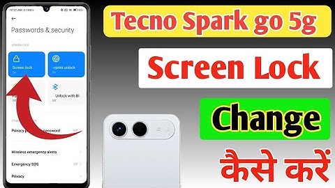 How to change pattern lock in Tecno Spark go 5g | Screen lock | Tecno Spark go 5g me password change