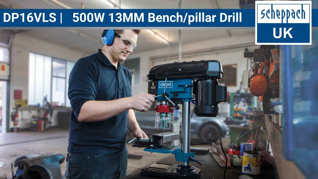 Unleash Precision Power! Scheppach 500W Bench Pillar Drill with Laser Centering 