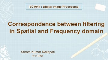 Corrospondence between spatial domain and frequency domain filtering