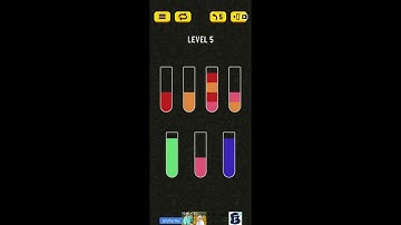 Water Sort Puzzle - level 5 walkthrough