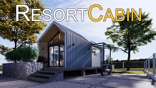 5M x 12M RESORT CABIN DESIGN IDEA