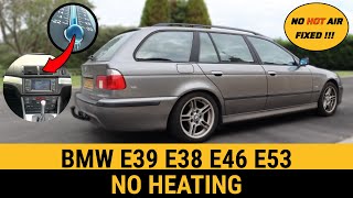BMW E39 E38 E46 E53 E60 E61 E63 E65 F10 F01 No Hot Air How to change Heater control valve No heating