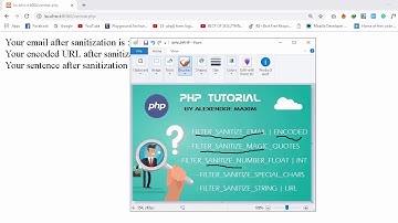 PHP Tutorial #24 Filters Part 2 " FILTER_SANITIZE "