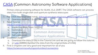 CASA tutorial for Radio Astronomy Data Analysis | Flagging | Calibration | Imaging | VLA | GMRT | screenshot 1