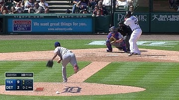 TEX@DET: Darvish throws a slow curve to Hunter