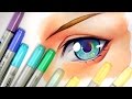 Drawing an Eye【Copic Markers and Pencils】