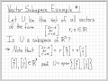 Linear Algebra Example Problems - Subspace Example #1