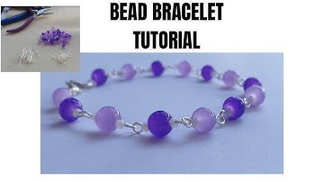 Tutorial on How to Make a Bracelet with Beads - How to Loop an Eye Pin.