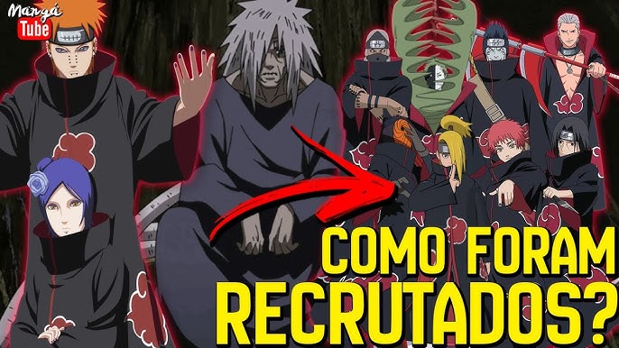 TODOS OS MEMBROS DA AKATSUKI, ATE OS DESCONHECIDOS ! 