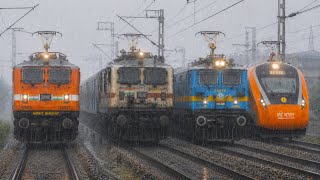 High speed train In Monsoon || Amrit bharat Express* Bikaner Sf Express☠️Dibrugrah Rajdhani Express🚦