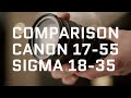 Canon 17-55 f2.8 vs. Sigma 18-35 f1.8 for film- and video shooters | BMPCC6K