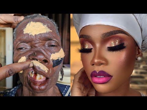 UNBELIEVABLE 😱😳🔥✂️ VIRAL BRIDAL MAKEUP & GELE TRANSFORMATION💄MAKEUP TUTORIAL