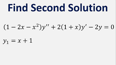 Reduction of Order
