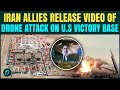 UNSEEN Video Of Iran Allies POUNDING U.S. Camp Victory With Kamikaze Drones | Baghdad Airport Bombed