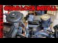 Quad Lock Motorcycle Phone Mount Vibration Dampener, USB Charger, and Wireless Charging Head Install