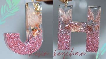 resin art/glitter keychain desing/resin twin letter key chain/resin craft/yash