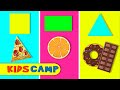 Learn Shapes | Let’s Match Shapes with the Yummy Food | Fun Learning Videos by @KidsCamp - Education