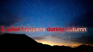 The Seasons of Nature | English Reading Passage with Questions