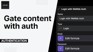 Add user authentication & gate content in WeWeb