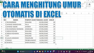 CARA MENGHITUNG UMUR OTOMATIS DI MS EXCEL