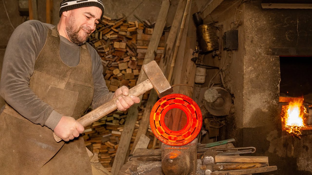 Якутский нож – лучше японского? Изготовление из подшипника! 100% ручная работа.