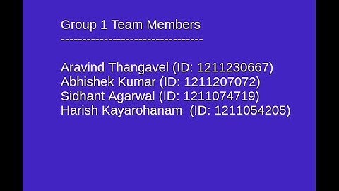 Group1 CSE 535 Final Project Demo