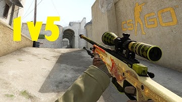 CS:GO - 1v5 ace AWP