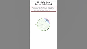 Math Hacks: Circles - Segments of a Circle (Area)