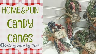 {Homespun Candy Canes} Country Christmas with Giveaway {CLOSED}