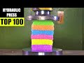 Top 100 best hydraulic press moments  satisfying crushing compilation