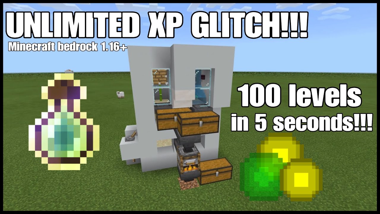 UNLIMITED XP GLITCH Minecraft Bedrock (2020 Nether update) - YouTube