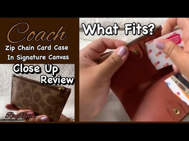 Coach Zip Chain Card Case | What Fits & Close Up Review | RaqReview -  YouTube