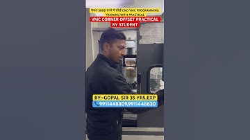 VMC CORNER OFFSET PRACTICAL BY STUDENT #cnc #vmc #machine #programming #training #shorts #education