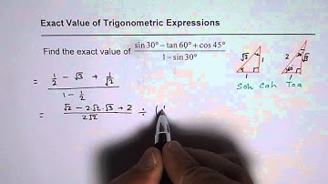 Exact Value Trigonometric Expression MCR3U