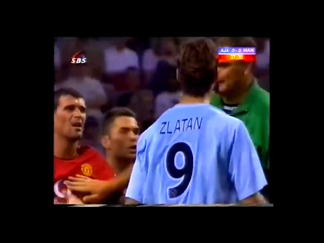 Roy Keane and Beckham confronts Zlatan Ibrahimović (mostly Beckham) class=