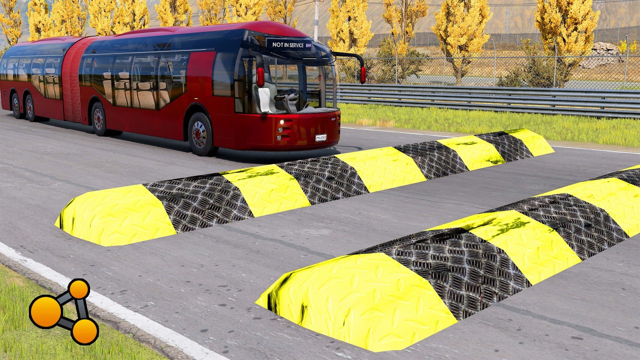 Extreme SpeedBump Test 🚧 BUS Gets WRECKED! | BeamNG