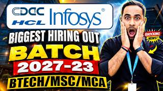 CDAC, Infosys , HCL Biggest Hiring Out | Batch 2027-2023 | Btech/Mtech/MSC/MCA