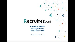 Recruiter Index: September 2020 Discussion