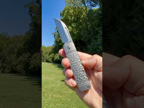 Only five left! Wharncliffe Ohio River Jacks in jigged titanium with S90V hollow ground blades.