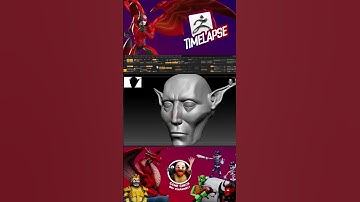 Sculpting An Elf in ZBrush - Timelapse 40X #zbrush